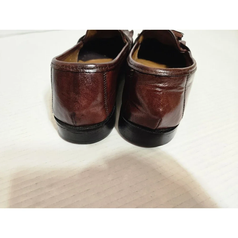 Nunn Bush, Mens 9.5M, Brown, Woven Leather, Tassel, Loafers, Dress Shoes